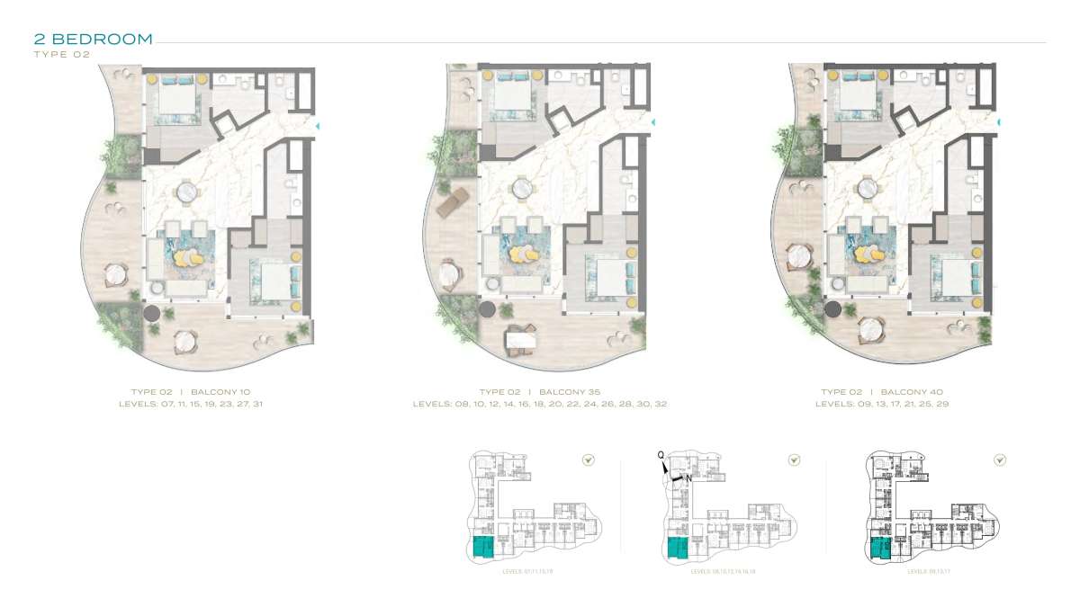 2BHK-Type 02 - Balcony 10,Type 02 - Balcony 35, Type 02 - Balcony 40